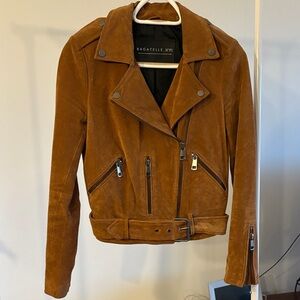 Bagatelle Women's Tan Genuine suede Leather Jacket